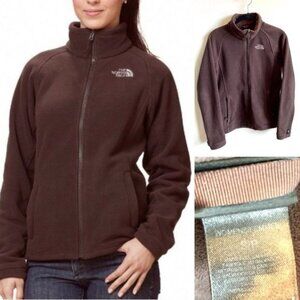 The North Face Brown Fleece Full Zip Jacket in Size Small